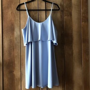 Express Tier Layer Blue Dress NWOT, Size Large